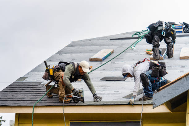 Professional Gutter Installation technician working in Hoyt, KS
